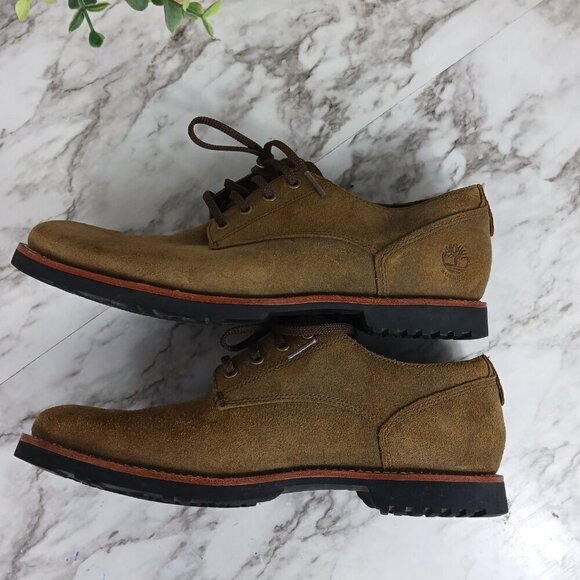 TIMBERLAND Men's Kendrick olive nubuck Suede Plain Toe Oxfords size 8 leather - Picture 6 of 12